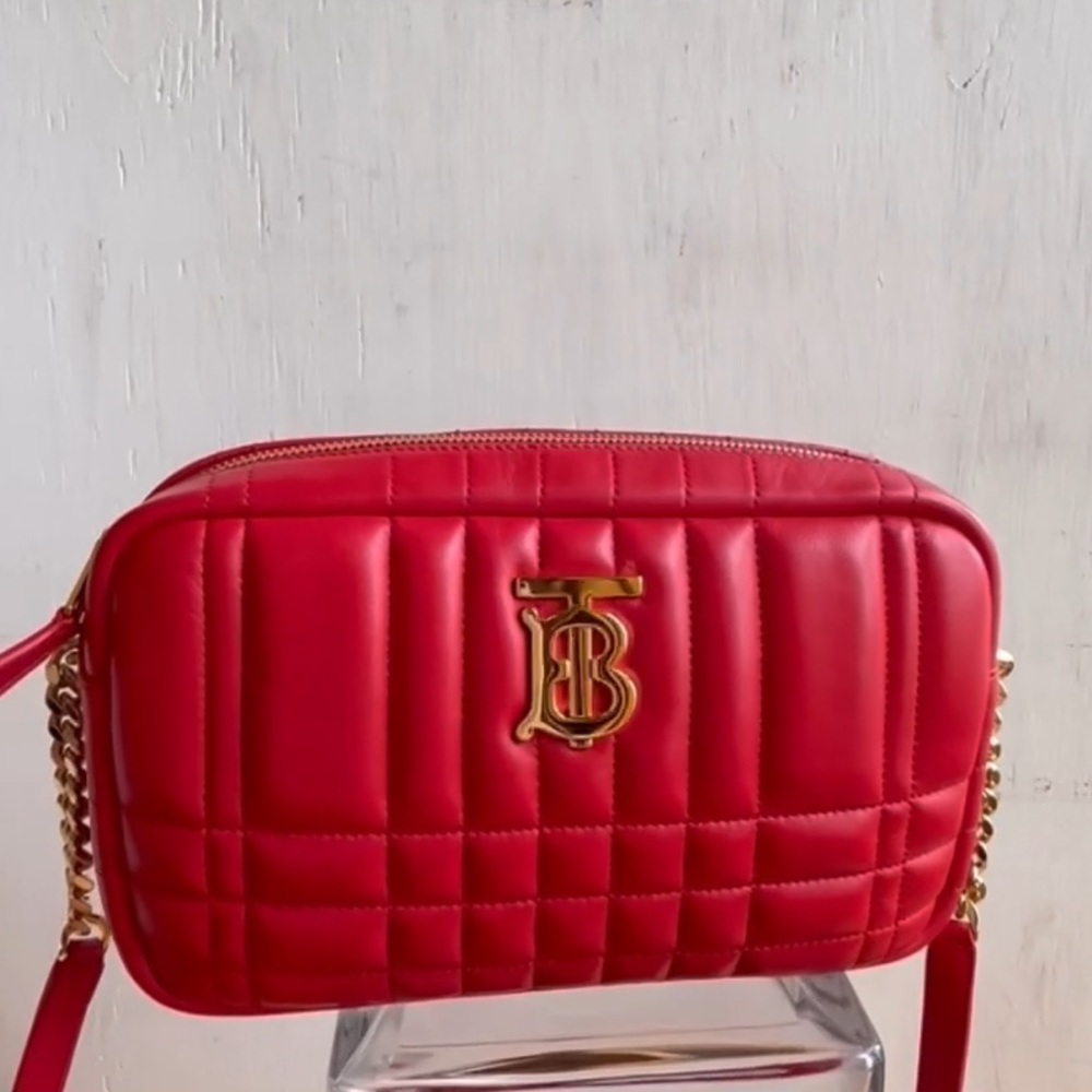 Burberry Red Quilted Crossbody Bag